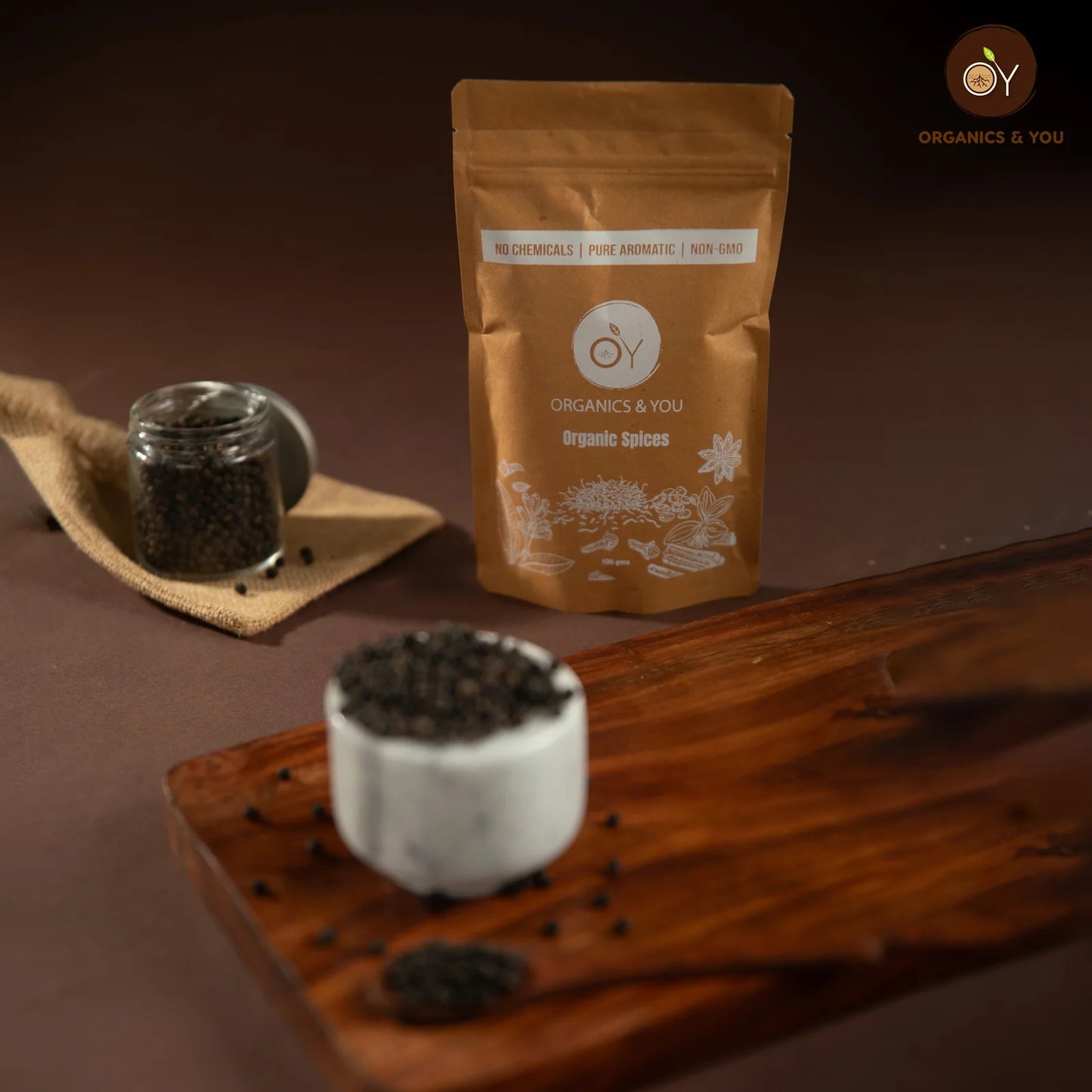 Malabar Organic Black Peppercorns | 100gms